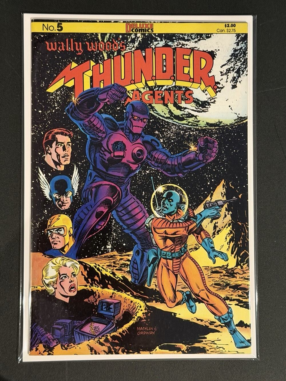 Wally Wood’s T.H.U.N.D.E.R. Agents #5 1986 Deluxe 1st Vampirella Comic Book App